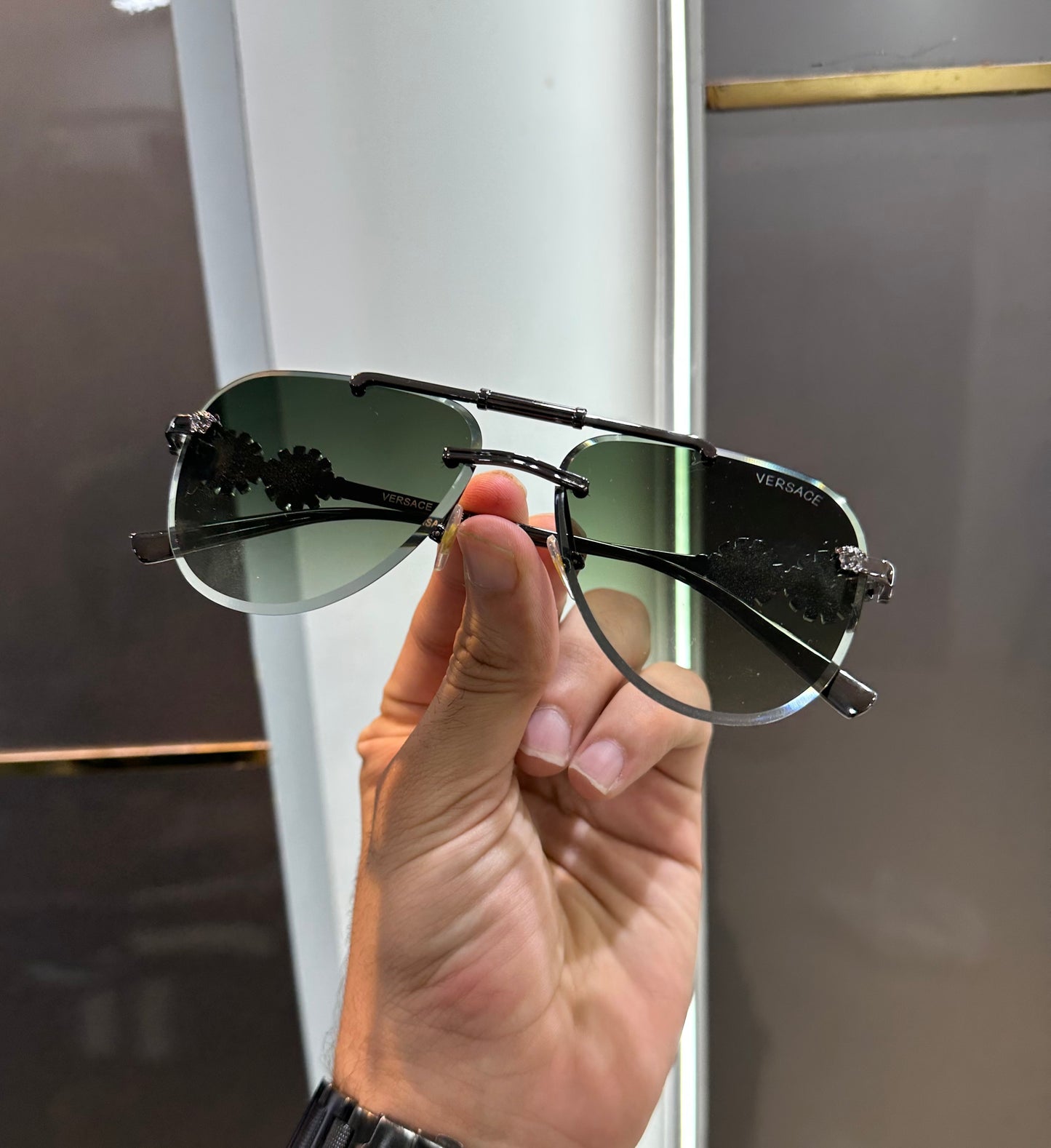 Ver sace 3096 Green Ultimate Luxury Shade With Original Packaging