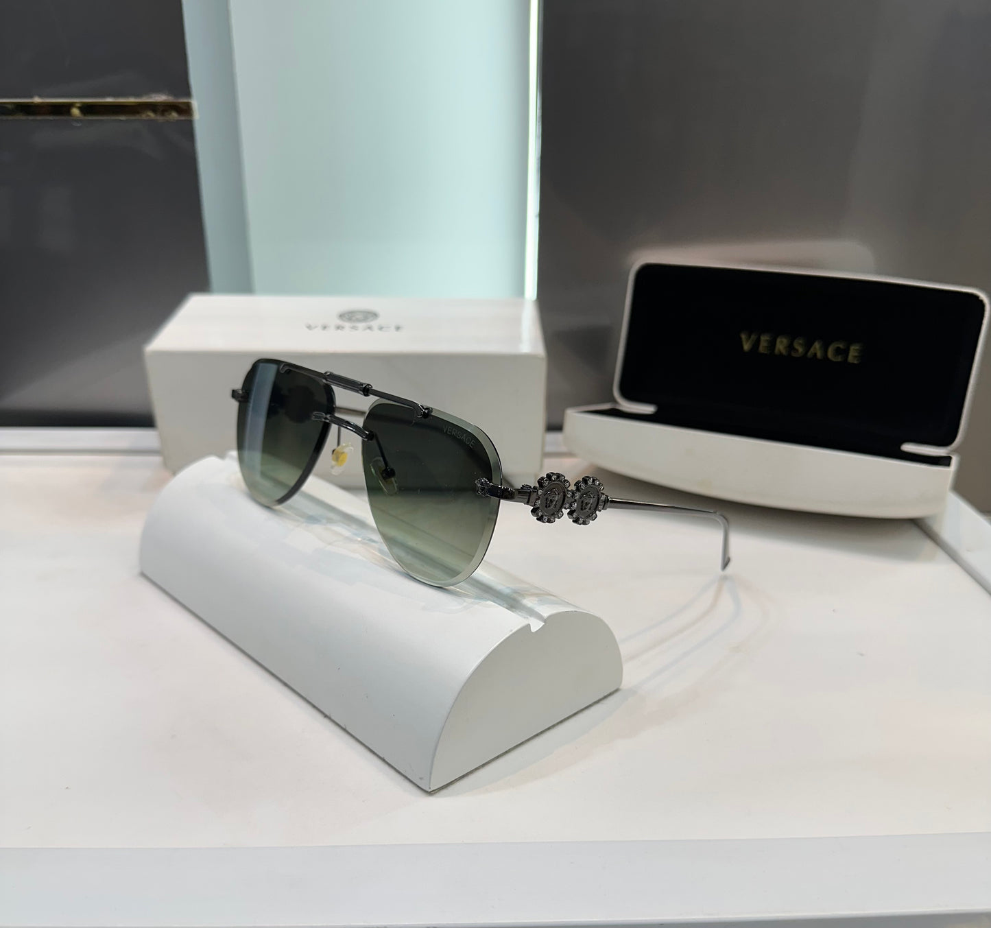 Ver sace 3096 Green Ultimate Luxury Shade With Original Packaging