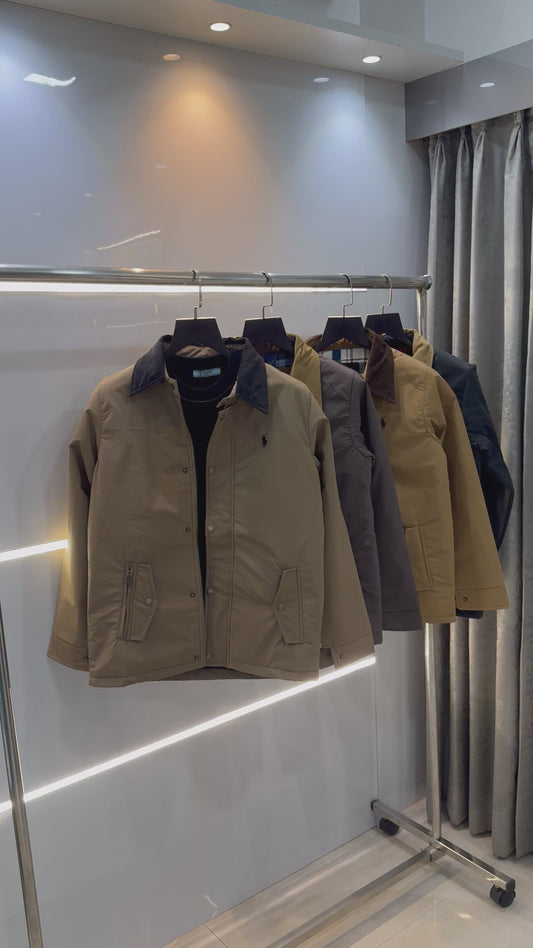 Ralp h Laure n Khakhi Imported Classic Bomber Jacket