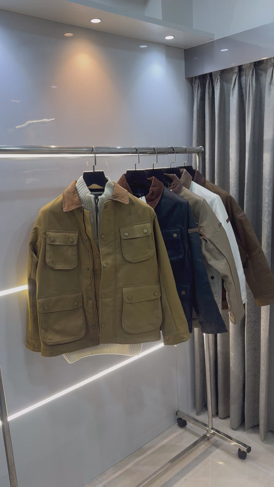 Hacke t London Dark Brown Imported Premium Bomber Jacket