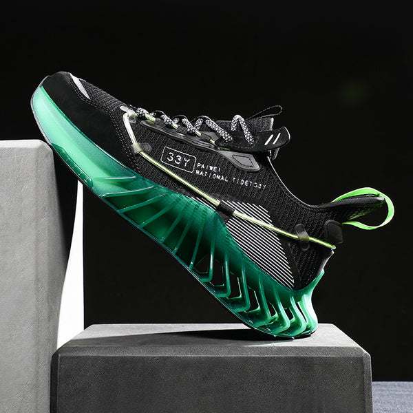 CUBICS Luxury Vortex Pivoted Dynamics Sneakers - Black Green
